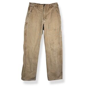 Carhartt Dungaree Mens Cargo Pants 33 x 34  Khaki Vintage Y2K Union Made in USA